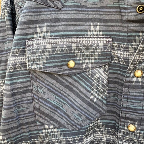 Ariat Men's Navy Muir Woods Dipsea Trail Haze Retro Fit Snap Shirt Small NWT - Picture 6 of 12